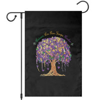 Mardi Gras Tree Brushstroke Graphic Garden Flag Laissez Les Bon Temps Rouler