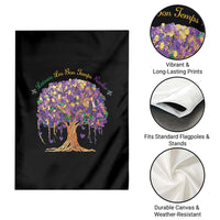 Mardi Gras Tree Brushstroke Graphic Garden Flag Laissez Les Bon Temps Rouler
