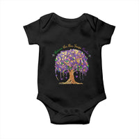 Mardi Gras Tree Brushstroke Graphic Baby Onesie Laissez Les Bon Temps Rouler