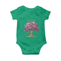 Mardi Gras Tree Brushstroke Graphic Baby Onesie Laissez Les Bon Temps Rouler