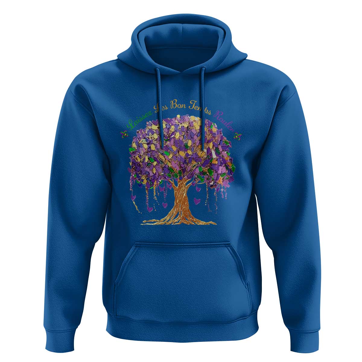 Mardi Gras Tree Brushstroke Graphic Hoodie Laissez Les Bon Temps Rouler