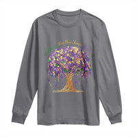 Mardi Gras Tree Brushstroke Graphic Long Sleeve Shirt Laissez Les Bon Temps Rouler