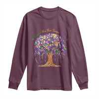 Mardi Gras Tree Brushstroke Graphic Long Sleeve Shirt Laissez Les Bon Temps Rouler