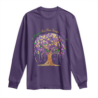 Mardi Gras Tree Brushstroke Graphic Long Sleeve Shirt Laissez Les Bon Temps Rouler
