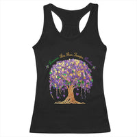 Mardi Gras Tree Brushstroke Graphic Racerback Tank Top Laissez Les Bon Temps Rouler