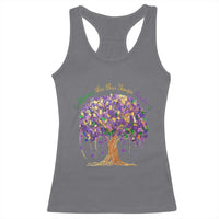 Mardi Gras Tree Brushstroke Graphic Racerback Tank Top Laissez Les Bon Temps Rouler