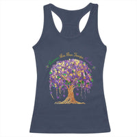 Mardi Gras Tree Brushstroke Graphic Racerback Tank Top Laissez Les Bon Temps Rouler