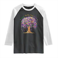 Mardi Gras Tree Brushstroke Graphic Raglan Shirt Laissez Les Bon Temps Rouler
