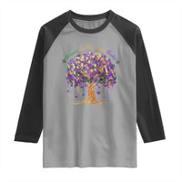 Mardi Gras Tree Brushstroke Graphic Raglan Shirt Laissez Les Bon Temps Rouler
