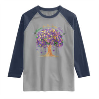 Mardi Gras Tree Brushstroke Graphic Raglan Shirt Laissez Les Bon Temps Rouler
