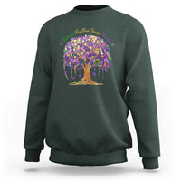 Mardi Gras Tree Brushstroke Graphic Sweatshirt Laissez Les Bon Temps Rouler