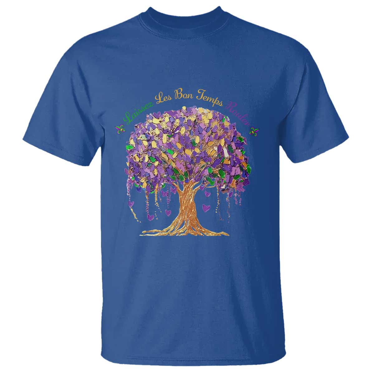 Mardi Gras Tree Brushstroke Graphic T Shirt Laissez Les Bon Temps Rouler