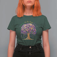 Mardi Gras Tree Brushstroke Graphic T Shirt For Women Laissez Les Bon Temps Rouler
