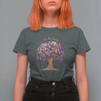 Mardi Gras Tree Brushstroke Graphic T Shirt For Women Laissez Les Bon Temps Rouler