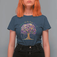 Mardi Gras Tree Brushstroke Graphic T Shirt For Women Laissez Les Bon Temps Rouler