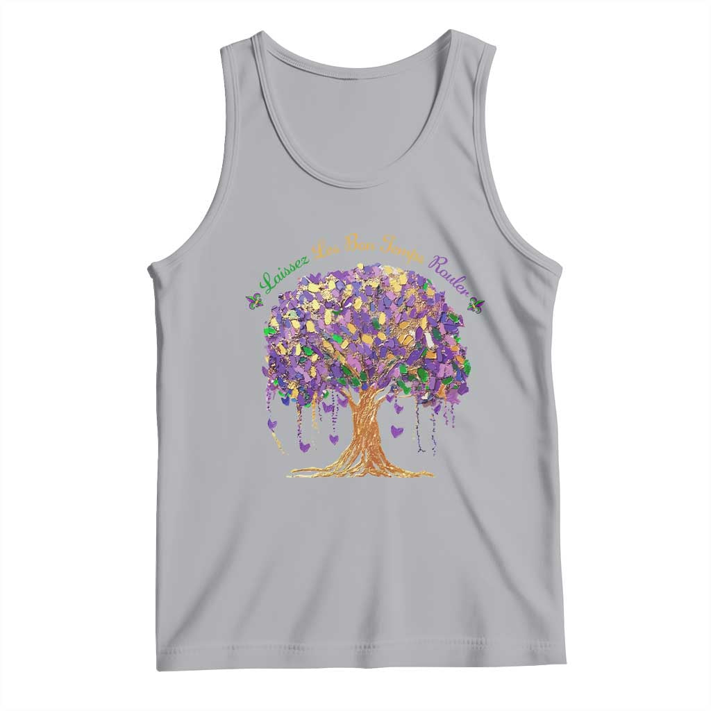 Mardi Gras Tree Brushstroke Graphic Tank Top Laissez Les Bon Temps Rouler
