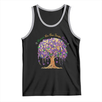Mardi Gras Tree Brushstroke Graphic Tank Top Laissez Les Bon Temps Rouler