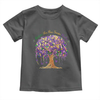 Mardi Gras Tree Brushstroke Graphic Toddler T Shirt Laissez Les Bon Temps Rouler