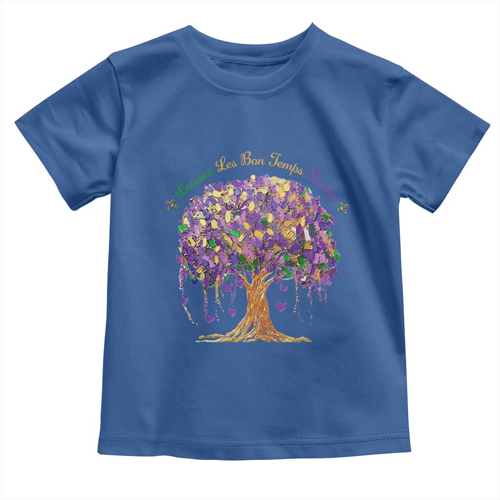 Mardi Gras Tree Brushstroke Graphic Toddler T Shirt Laissez Les Bon Temps Rouler