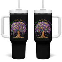 Mardi Gras Tree Brushstroke Graphic Tumbler With Handle Laissez Les Bon Temps Rouler