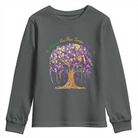 Mardi Gras Tree Brushstroke Graphic Youth Sweatshirt Laissez Les Bon Temps Rouler