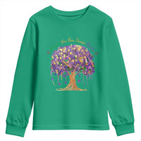 Mardi Gras Tree Brushstroke Graphic Youth Sweatshirt Laissez Les Bon Temps Rouler