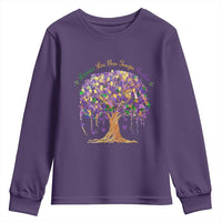 Mardi Gras Tree Brushstroke Graphic Youth Sweatshirt Laissez Les Bon Temps Rouler