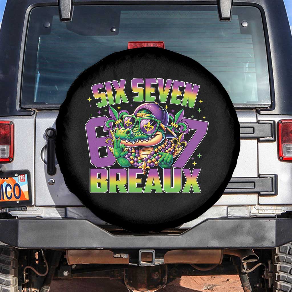 Mardi Gras Six Seven Breaux Spare Tire Cover Funny Mardigator Alligator 6 7 Meme