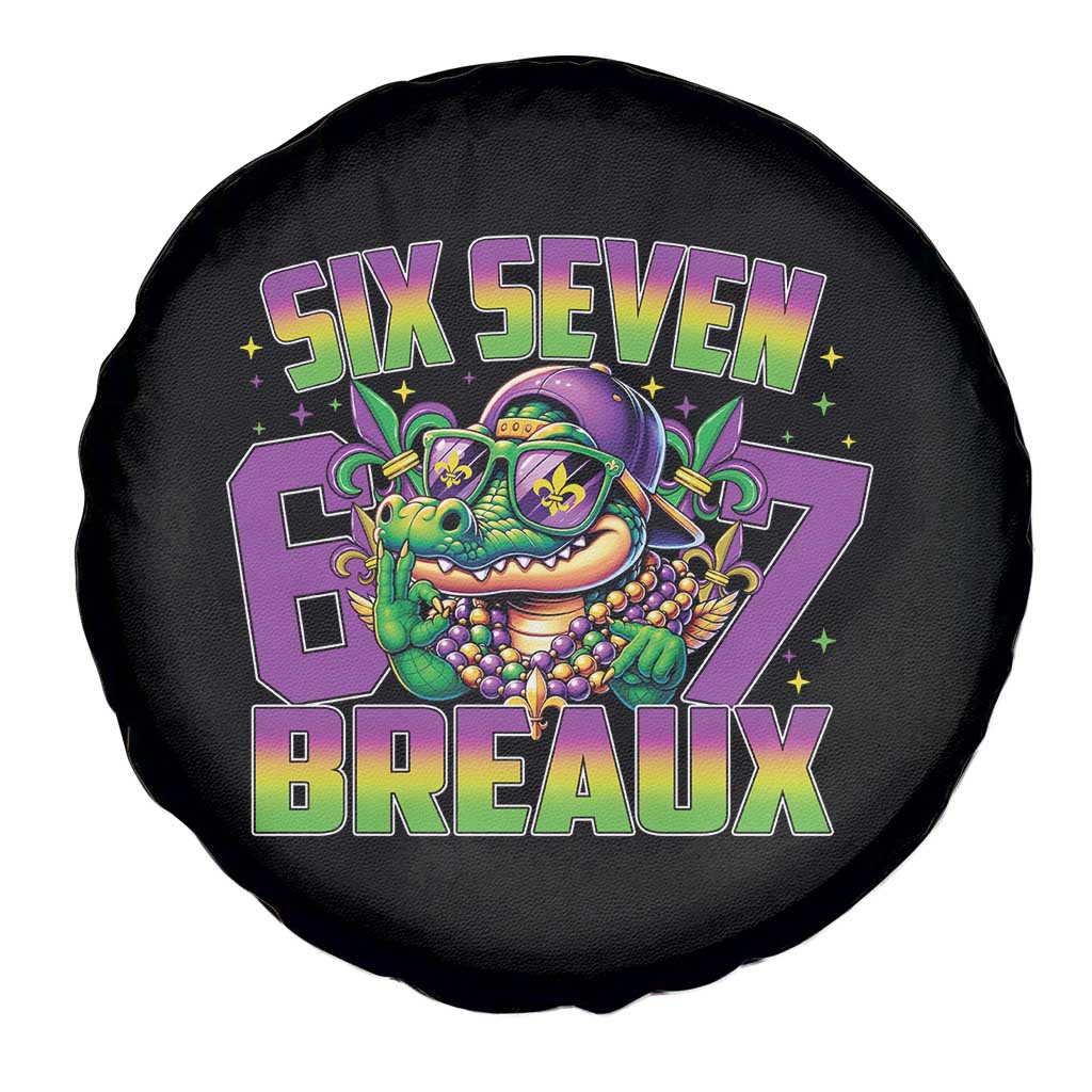 Mardi Gras Six Seven Breaux Spare Tire Cover Funny Mardigator Alligator 6 7 Meme