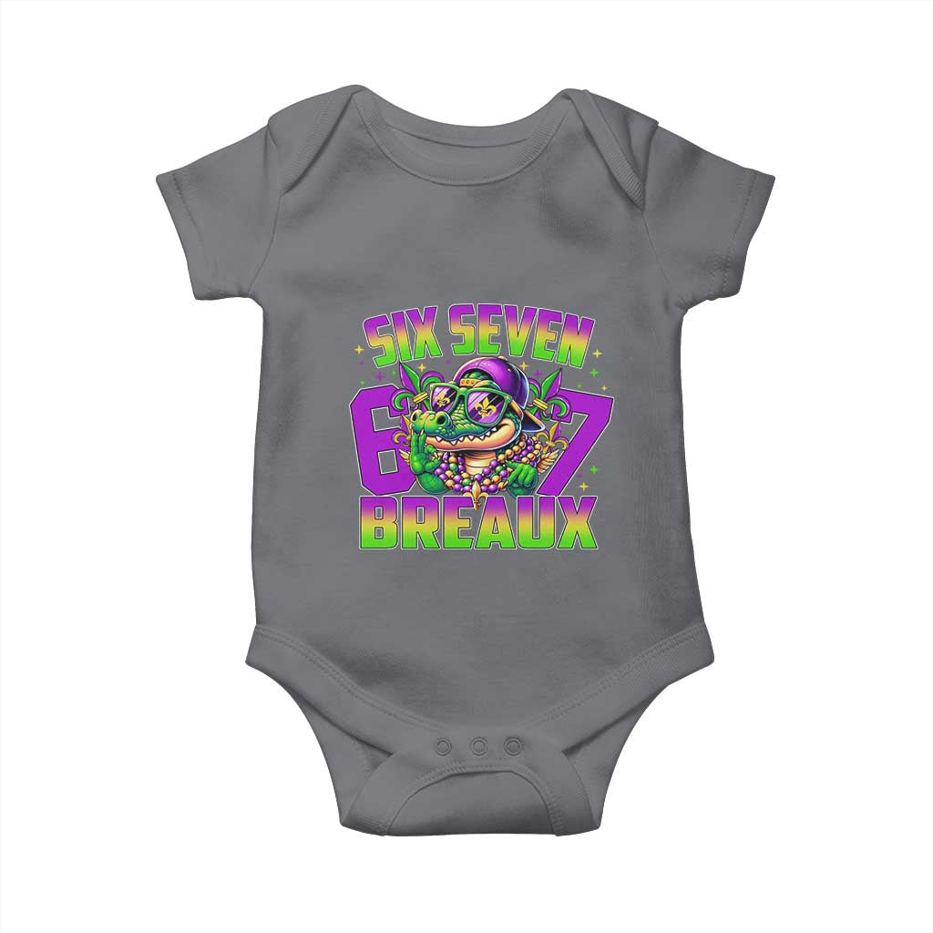 Mardi Gras Six Seven Breaux Baby Onesie Funny Mardigator Alligator 6 7 Meme