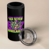 Mardi Gras Six Seven Breaux 4 in 1 Can Cooler Tumbler Funny Mardigator Alligator 6 7 Meme