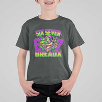 Mardi Gras Six Seven Breaux T Shirt For Kid Funny Mardigator Alligator 6 7 Meme