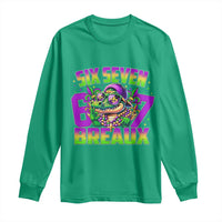 Mardi Gras Six Seven Breaux Long Sleeve Shirt Funny Mardigator Alligator 6 7 Meme
