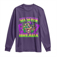 Mardi Gras Six Seven Breaux Long Sleeve Shirt Funny Mardigator Alligator 6 7 Meme