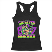 Mardi Gras Six Seven Breaux Racerback Tank Top Funny Mardigator Alligator 6 7 Meme