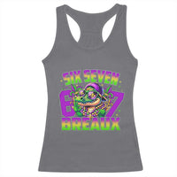 Mardi Gras Six Seven Breaux Racerback Tank Top Funny Mardigator Alligator 6 7 Meme