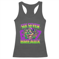 Mardi Gras Six Seven Breaux Racerback Tank Top Funny Mardigator Alligator 6 7 Meme