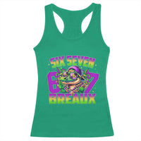 Mardi Gras Six Seven Breaux Racerback Tank Top Funny Mardigator Alligator 6 7 Meme