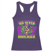 Mardi Gras Six Seven Breaux Racerback Tank Top Funny Mardigator Alligator 6 7 Meme