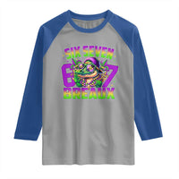 Mardi Gras Six Seven Breaux Raglan Shirt Funny Mardigator Alligator 6 7 Meme