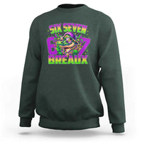 Mardi Gras Six Seven Breaux Sweatshirt Funny Mardigator Alligator 6 7 Meme