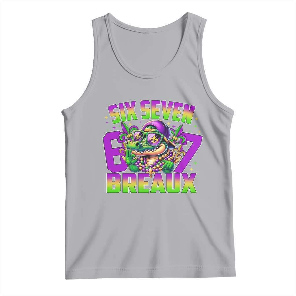 Mardi Gras Six Seven Breaux Tank Top Funny Mardigator Alligator 6 7 Meme