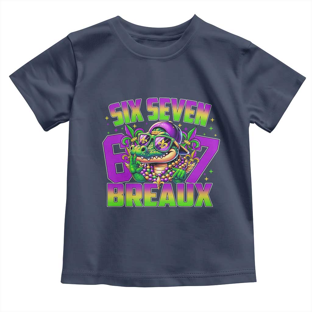Mardi Gras Six Seven Breaux Toddler T Shirt Funny Mardigator Alligator 6 7 Meme