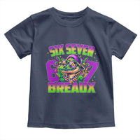 Mardi Gras Six Seven Breaux Toddler T Shirt Funny Mardigator Alligator 6 7 Meme