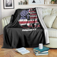 Christian Soccer Throw Blanket I Can Do All Things Through Christ Who Strengthens Me