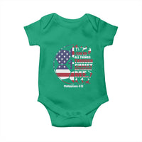 Christian Soccer Baby Onesie I Can Do All Things Through Christ Who Strengthens Me