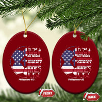 Christian Soccer Ceramic Ornament I Can Do All Things Through Christ Who Strengthens Me