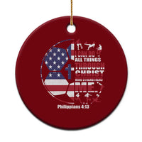 Christian Soccer Ceramic Ornament I Can Do All Things Through Christ Who Strengthens Me