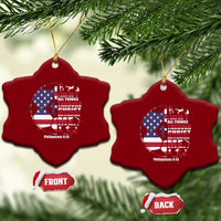 Christian Soccer Ceramic Ornament I Can Do All Things Through Christ Who Strengthens Me