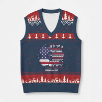 Christian Soccer V-Neck Knit Sweater Vest I Can Do All Things Through Christ Who Strengthens Me